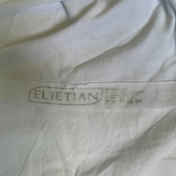 Elietian long sleeve white scoop neck t-shirt, size OS fits most - Picture 2 of 4